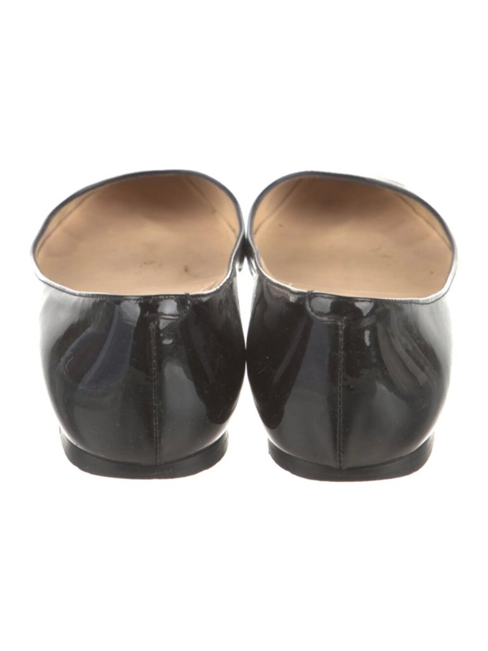 Jimmy Choo Black Patent Leather Pointed Flats - Picture 3 of 5